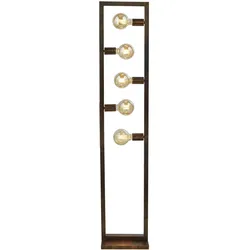 SEARCHLIGHT Stehlampe "Stehlampe Oblong, 5-flammig", rustikalbraun, H: 160,00cm, Lampen, Ideal um mit Deko-Leuchtmitteln kreativ zu sein