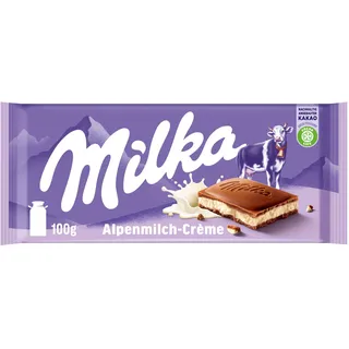 MILKA Tafelschokolade Alpenmilchcreme, 100g