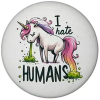 Speecheese Kotzendes Einhorn Magnet mit Flaschenöffner rund mit Spruch