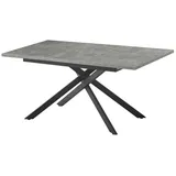 B&D home Esstisch LARS, in Beton - (B)120-160 x (H)76 x (T)80 cm, | Gr.: onesize