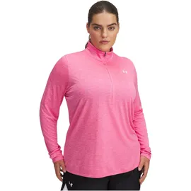 Under Armour Tech 1/2 Zip - Twist& pink white (672-100) 2X
