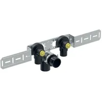 Geberit FlowFit Anschlusswinkel 90 Grad vormontiert zweifach Rg+ d20-Rp1/2 AblRs
