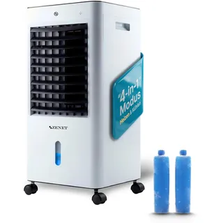 ZENET Mobile Klimaanlage 4-in-1, Luftkühler & Heizgerät (6L, 450 m3/h)