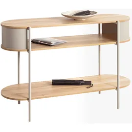 Haku-Möbel Eiche Konsolentisch 110 x 39 x 76 cm Grau