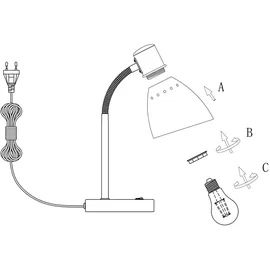 Steinhauer Schreibtischlampe Weiß