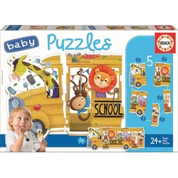 Educa Baby Puzzles Animals Bus 2x2/2x3/4 T. (19 Teile)