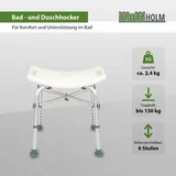 Trutzholm Duschhocker Höhenverstellbar 39-52cm Alu Anti-Rutsch Duschsitz extra Querverstrebungen