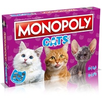 Cats Monopoly Brettspiel English Edition, Spielen Sie mit Ihren Lieblingskatzen mit maßgeschneiderten Spielsteinen und tauschen Sie Ihren Weg zum Erfolg, lustiges Familien-Brettspiel ab 8 Jahren
