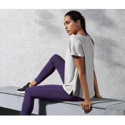 Tchibo - Sportshirt - Damen - Gr. M - hellgrau