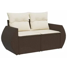 vidaXL Sofa Set 7-tlg. braun/creme