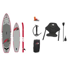 F2 SUP Board Set Stand Up Paddle Board Star 350 x 11,5 cm grau