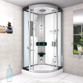 AcquaVapore Dampfdusche Duschtempel Sauna Dusche Duschkabine D46-20T2 100x100 cm ohne 2k Scheiben Versiegelung