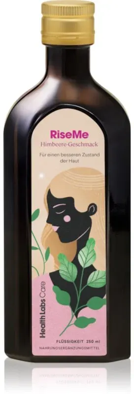 Health Labs Care RiseMe Vegane Omega-3-6-9-Fettsäuren-Komposition mit den Vitaminen A, E und D Geschmack Raspberry 250 ml