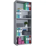 VCM Lona Aktenregal 70 x 40 x 178 cm grau