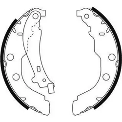 A.B.S. Bremsbackensatz hinten rechts links  für PEUGEOT 4241.J4 8985
