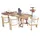 aea Holz Gartenmöbel Set 7-tlg. Weiß