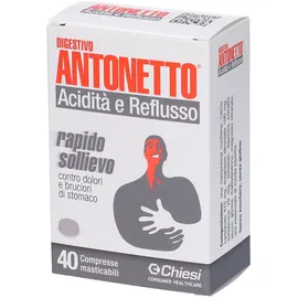 Chiesi Farmaceutici Marco Antonetto Digestivo Antonetto Acidità E Reflusso 40 Compresse Masticabili