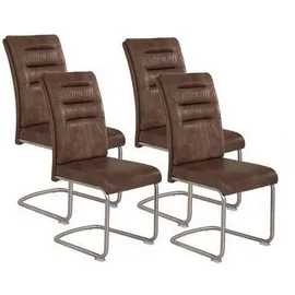 HELA Tische Schwingstuhl Paula Mikrofaser schlamm 4er Set