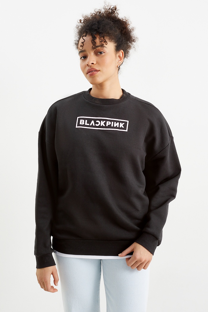 CLOCKHOUSE-Sweatshirt-Blackpink, Schwarz, M