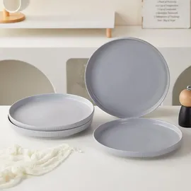 JIWOO Teller Ø27,7 cm grau 4er Set