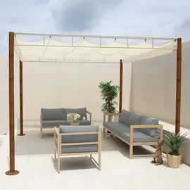 Proregal Pergola 3 x 2,2 m Creme-Weiß