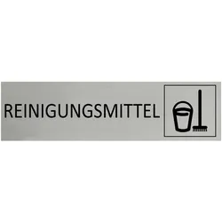 CombiCraft Aluminium Türschild Reinigungsmittel 165x45mm mit 3M-Tape