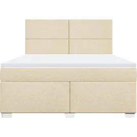 vidaXL Boxspringbett 180 x 200 cm Creme