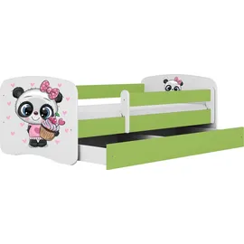 raumhirsch furniture Kinderbett Panda 80 x 180 cm Holzwerkstoff grün