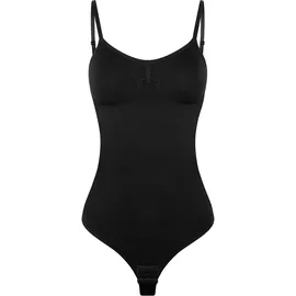 Magic Bodyfashion Shaping-Body MAGIC BODYFASHION, Damen, Gr. XXL, N-Gr, schwarz, Obermaterial: 92% Polyamid, 8% Elasthan, eng normal, tiefer V-Ausschnitt, Bodys, Shaping-Effekt, eng, basic, bequem, elastisch
