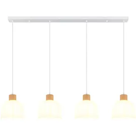 GLOBO Kürzbar 1-flg. 20 cm rund Weiß/Metall/Glas