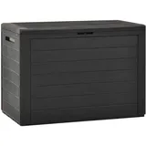 Tidyard Gartenbox Aufbewahrung Aufbewahrungsbox Auflagenbox Gross 190 L, Kissenbox Abschließbar, Polypropylen Anthrazit 78 x 44 x 55 cm