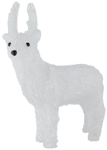 Konstsmide Weihnachtsfigur, Rentier, Höhe: 38 cm, netz, weiß - weiss