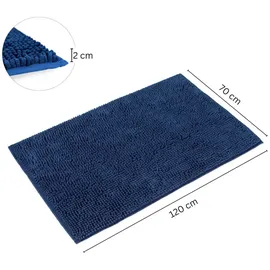 WohnDirect Badematte PARIS Dunkelblau 120 x 70 cm
