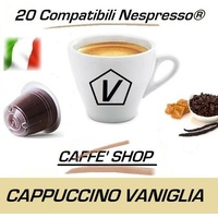 20 Kapseln kompatibel mit Nespresso®, Caffè Shop Mischung "Cappuccino Vanille"