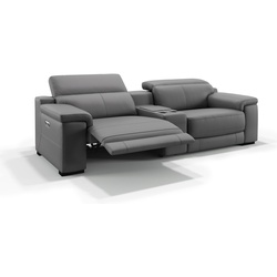 Leder Kinosofa Heimkino Couch SORA 2-Sitzer - grau