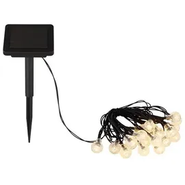 GLOBO Solar-Lichterkette Kunststoff 1,8 cm Schwarz Matt