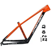 HIMALO Carbon MTB Rahmen 27,5er 29er Hardtail Mountainbike Rahmen 15/17/19'' Scheibenbremsrahmen Steckachse 142mm QR 135mm Austauschbar, Mit Zubehör (Color : Orange, Size : 29 * 19'')