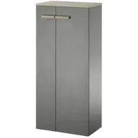 Furn.design Bad-Kommode, anthrazit Eiche, Nachbildung,Eiche, 2 Fächer, eckig, 51x115x30