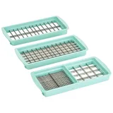 Genius Gemüseschneider Nicer Dicer Fusion, Messereinsatz XXL (3-teilig) Nur für Nicer Dicer Fusion 2500 ml grün