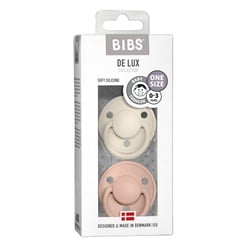 BIBS Schnuller De Lux 2er Pack Silikon Ivory+Blush 0-36m