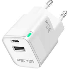 PEDEA Dual Mini Reiselader 30W, Drinnen, AC, Weiß