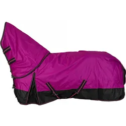 Weidedecke Full Neck Polarfleece 600D BASICLINE beere/schwarz orchideenpink|SCHWARZ 115 CM