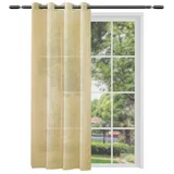 Woltu WOLTU® Gardinen transparent mit Ösen Leinenoptik Vorhang Ösenvorhang Halbtransparent 140x245 cm Sand, Stores Voile Fensterschal Leinenvorhang für Wohnzimmer Kinderzimmer Schlafzimmer, (1 Stück)