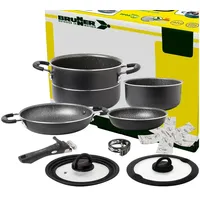 Brunner Camping Kochgeschirr Alu-Topfset - 7+1teilig ø 22cm PIRATE