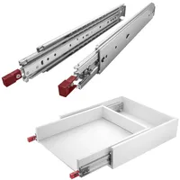 SOTech VarioSlide KV2-200-H76-L500-EH 508 mm mit Lock-in/out Einrastfunktion rot Schwerlast-Vollauszug belastbar bis 200 kg,