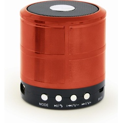 Gembird SPK-BT-08-R Tragbarer Lautsprecher Tragbarer Mono-Lautsprecher Schwarz (10 m, Batteriebetrieb), Bluetooth Lautsprecher, Rot, Schwarz