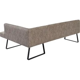 exxpo - sofa fashion Eckbank EXXPO - SOFA FASHION "Americano", braun (cappuccino), B:249cm H:83cm T:157cm, Sitzbänke, Eckbank, mit Keder und Metallfüßen, Bezug in verschiedenen Qualitäten, Topseller