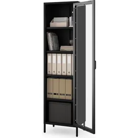 Jan Nowak Vitrine Luigi 50 x 180 x 35 cm Schwarz