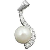 GALLAY Zuchtperle mit Zirkonias Silber 925