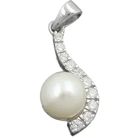 GALLAY Zuchtperle mit Zirkonias Silber 925